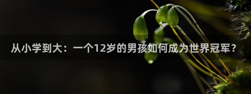 球王会体育：从小学到大：一个12岁的男孩如何成为世界冠军？