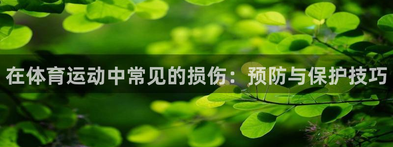 球王会体育：在体育运动中常见的损伤：预防与保护技巧